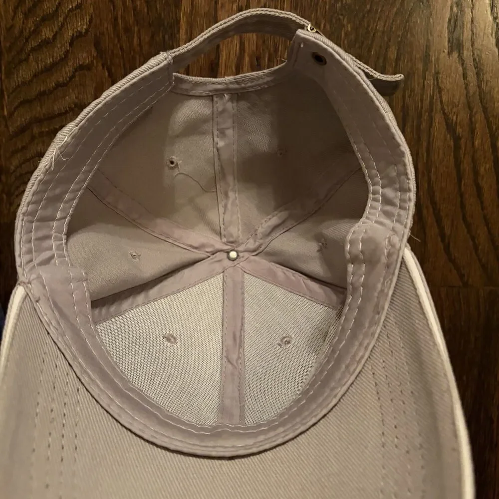 Christian Cross Embroidered Beige Baseball Dad Hat One Size